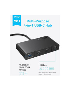 HUB Anker, 4-in-1, USB-C x 4 porturi, incarcare prin USB... 2