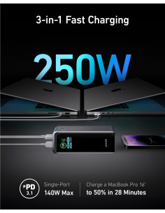 POWER BANK Anker "Prime" 20000mAh, 200W , 1 x USB, 2 x... 2