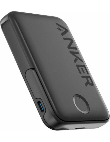 POWER BANK Anker "321 MagGo" 5.000 mAh, 7.5W PD si Power IQ 3.0, 1 x USB-C, suport integrat, 125 g, negru, "A1618G11" - 01946441