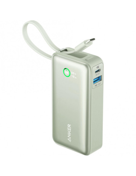 POWER BANK Anker "Nano" 10.000 mAh, 30W PD si Power IQ 3.0, 1 x USB, 1 x USB-C, cablu USB-C, incarcare bidirectionala, 213 g, ve