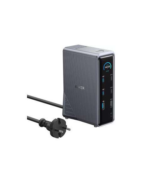 DOCKING Station Anker Prime, porturi: USB Type-C x 4, USB 3.1 gen2 x 5, HDMI 4K @60Hz x 2, 1 x RJ-45 10 Gbps, PD 100W, conectare