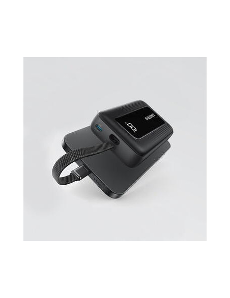 POWER BANK Anker "Zolo" 10.000 mAh, 30W, cablu USB-C incorporat, 2 x USB-C, 1 x USB-A, PD, QC, negru, "A1688H11" - 0194644201081