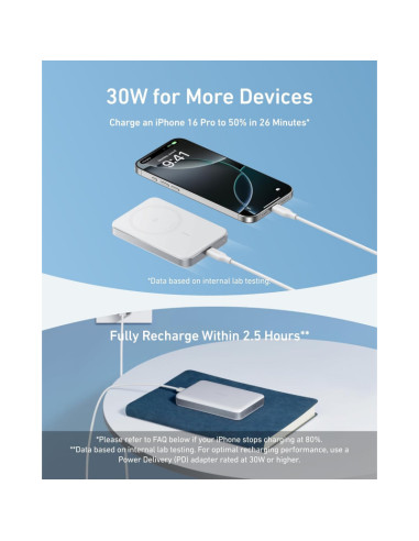 POWER BANK Anker "MagGo" 10.000 mAh, magnetic,...