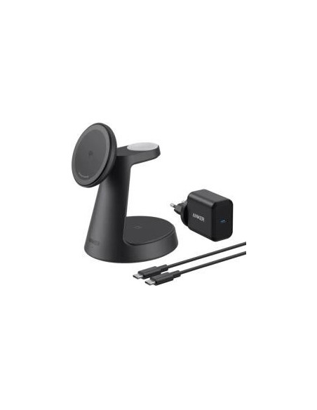 Statie incarcare wireless 3in1 Anker, MagSafe, telefon, ceas, casti, 1 x USB-C incarcare, negru, "B25M4G11" - 0194644206765