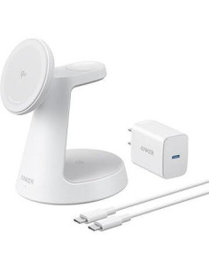 Stand cu incarcare wireless 3 in 1 Anker, MagGo 3-in-1,...