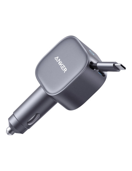 Alimentator auto Anker,"Nano",75W, USB-C Port, Built-In Retractable USB-C Cable, gri "A2738HA2" -0194644272289