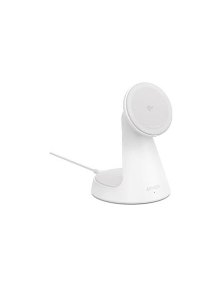 Incarcator wireless Anker MagGo Stand Qi2 360 15W, pentru iPhone 16/15/14/13/12, Alb "A25X1H21" - 194644287009