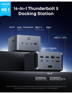 DOCKING Station Anker 14-in-1, porturi: 1xThunderbolt 5... 2