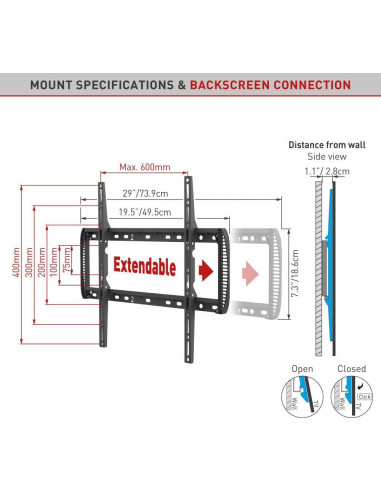 Suport TV / Monitor BARKAN Suport TV perete...
