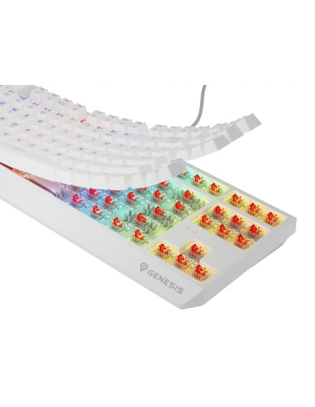 Tastaturi GENESIS Tastatura WS Genesis Thor 230 TKL R alb